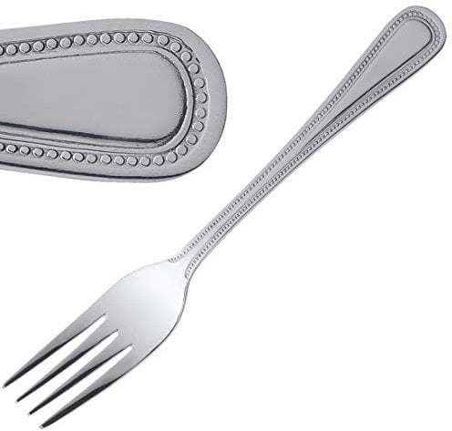 Olympia Bead Fourchettes de table (lot de 12), 200 (L) mm, acier inoxydable 18/0, finition hautement polie, passent au lave-vaisselle, restaurants, bars, bistros, cafés ou usage domestique, C126