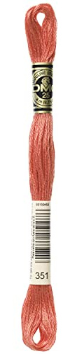 DMC 6-Strand Embroidery Cotton Floss, Coral