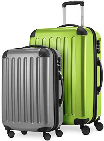 HAUPTSTADTKOFFER - Alex - 2er Kofferset Hartschale glänzend, mittelgrosser Koffer 65 cm + Handgepäck 55 cm, 74 + 42 Liter, TSA