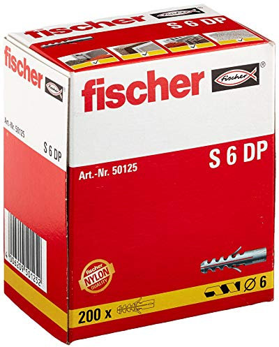Fischer - Tasselli di espansione S 6, Zinc, Plug Stopper