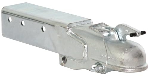 Buyers Products 0091562 Heavy Duty Straight Tongue Trailer Coupler for 3-Inch Channel, 2-5/16 Inch Hitch Ball, 15,000 MGTW, Class 4, Zinc Plated, Auto Engage Latch