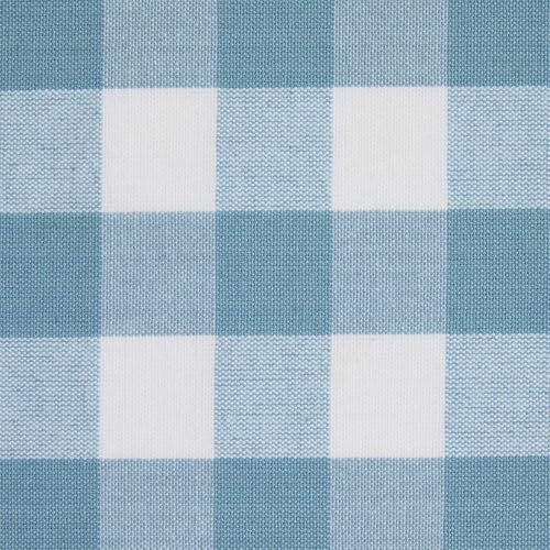 HOMESCAPES Blau-Weiß karierter Baumwollstoff Meterware 150 cm breit, Landhaus-Karo Stoff zum Nähen, Dekostoff kariert, Polsterstoff Karo, blau karierter Stoff Oeko-Tex