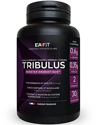 EAFIT- Tribulus - Tribulus terrestris - Boost les performances, le tonus et la vitalité - Plantes, minéraux et vitamines - 90 comprimés