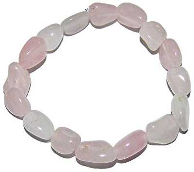 Rosenquarz Armband schönes Edelsteinarmband ein echter Blickfang elastisch aufgezogen.(3370)