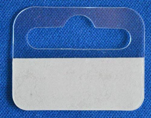 1000 Sticky Euro Hook Slot Hang Hanging Retail Tabs 41mm x 32mm with Strong Adhesive