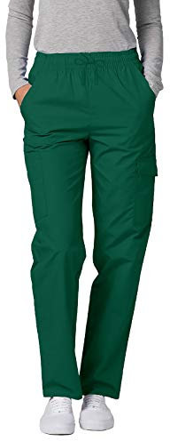 Adar Universal Scrubs for Women - Tapered Cargo Scrub Pants - 506P - Hunter Green - M