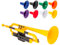 pTrumpet 700627 Trompete mit Tasche und Mundstück gelb