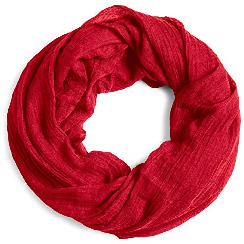 Caspar SC432 Damen Vintage Loop Schal, Farbe:rot, Accessoires:One Size