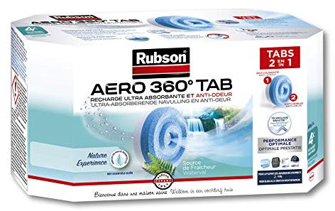 RUBSON AERO 360 TAB. Recharge ultra absorbante et anti- odeur.
