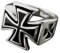 Fly Style Eisernes Kreuz Siegelring aus Edelstahl für Herren - Bundeswehr Herrenring, Ring Grösse:21.0 mm