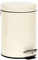 Denny International 3 Litre Stainless Steel Pedal Bin for Kitchen Bathroom Toilet Rubbish Tray (Cream 3 Ltr Bin)