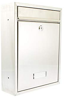 Sterling 702475 Trent Wall Mounted Stainless Steel Lockable Weatherproof Post Box, 260x340x88mm