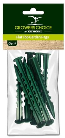 Tildenet Flat Top Garden Pegs, Green