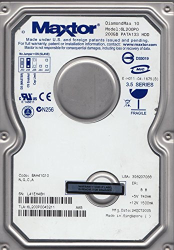 Maxtor 6L200P0, Code BAH41G10, NGCA, 200GB IDE 3.5 Hard Drive