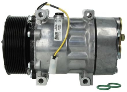 NISSENS 89474 Compresor aire acondicionado con aceite de compresor PAG con acoplamiento magnético