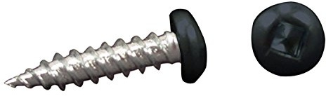 AP Products 012-PSQ500 BL 8 X 1- 1/2 Black Finish #8 Pan Head Screw, 1-1/2 / Pack of 500