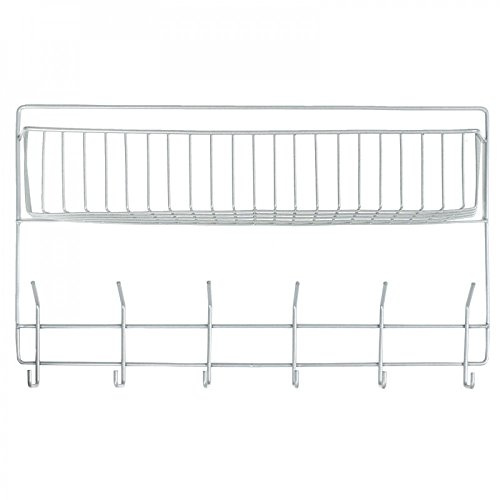 HORZE Korb mit Haken, Silber,