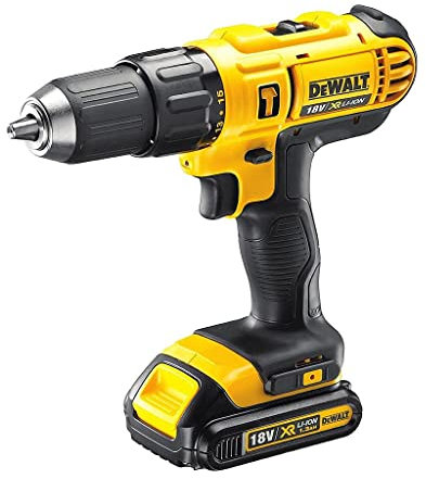 DeWalt DCD776C2-QW - Taladro percutor XR 18V, 13 mm, 42 Nm con 2 baterías Li-Ion 1, 3 Ah y maletín