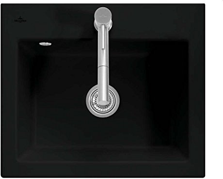 Villeroy & Boch Subway 60 S Flat Ebony Schwarz Keramik Küchenspüle Einbau Becken