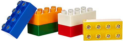 Light STAX Stax_LS-M04040 Junior Bausteine, kompatibel mit dem STAX Junior und Duplo, Expansion Pack, Größe 2x4 , inklusive 6 Bausteinen, mehrfarbig