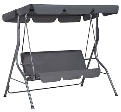 Stilvolles Hollywoodschaukel für Garten dunkelgrau Chaplin