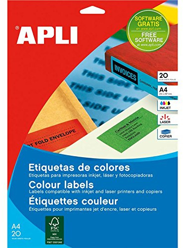 Apli 001594 Etiketten, 70 x 37 mm, Grün, 480 Stück