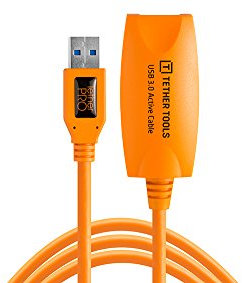 Tether Tools [CU3017 TetherPro USB 3.0 Active Extension Cable, 5 m, Orange
