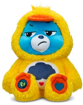 Care Bears - Basic Fun Grumpy Chick Bear 22 cm Bean Plüschtier, Oster-Teddy für Kinder ab 4 Jahren, Weiches Kuscheltier, Sammler-Stofftier im Küken-Kostüm