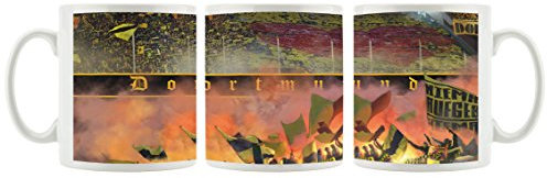 Ultras-Art Herz von Dortmund als Bedruckte Kaffeetasse/Teetasse aus Keramik, 300ml, weiß