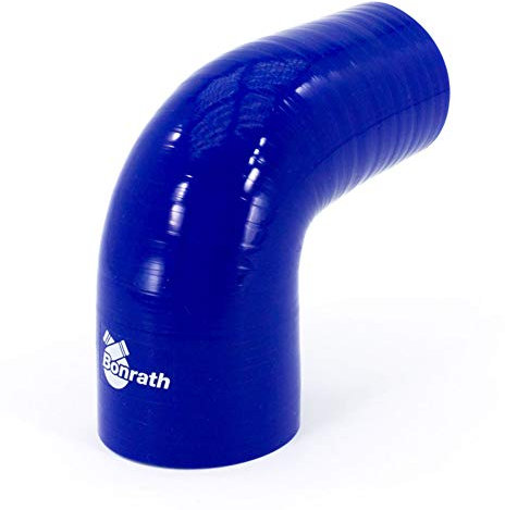 Bonrath Durite Silicone réducteur coudé 90 degré - Longueur: 50mm - Ø63>57mm, Blue