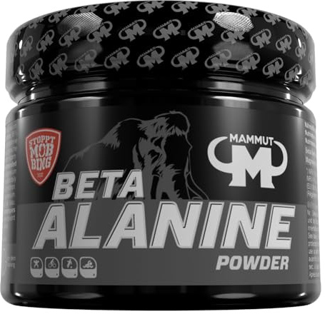 Mammut Nutrition Beta-Alanin Pulver 300 g, neutral, mit Messlöffel | 100 % Aminosäure, ohne Aroma und Füllstoffe, fein vermahlen, gut mischbar in Wasser und Shakes für Trainingstage