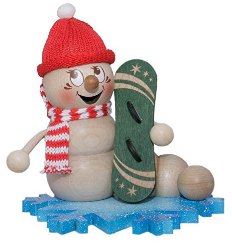 Kuhnert Räuchermann Räucherwurm Snowboard-Rudi 13 cm 37004