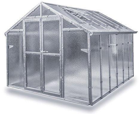 Gewächshaus Junior aus verzinkten Stahlblechprofilen und Nörpelglas, Breite 2,49 m x Länge 6,04 m = 15 m²