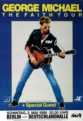 George Michael - The Faith, Berlin 1988 » Konzertplakat/Premium Poster | Live Konzert Veranstaltung | DIN A1 «