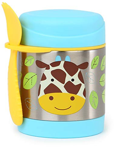 Skip Hop Zoo Tarro de Comida Aislado, Azul (Giraffe), 325 ml