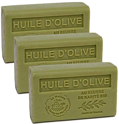 Maison du Savon - 3er-Set Seifen mit Sheabutter, Olivenöl, 3x125 g