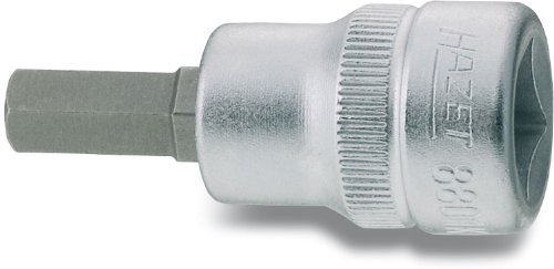 HAZET Schraubendreher-Steckschlüsseleinsatz 8801K-6, Extrakurze Ausführung | 3/8 Zoll (10 mm) Vierkant hohl, Antrieb 3/8 Zoll (10 mm) Vierkant hohl, Abtrieb Innensechskant Profil, Klinge Sonderstahl