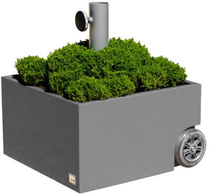 XXD Flowerpower Parasol Stand Grey with Wheels Flower Power