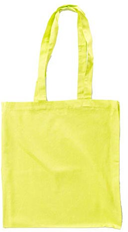 Bags by Jassz Stoffbeutel aus Baumwolle mit langen Henkeln (ca. 38 x 42 cm, Limegrün)