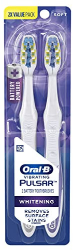 Oral-B Pulsar 3D White Advanced Vivid Soft Toothbrush Twin Pack (Color may vary)