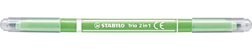 STABILO - Filzstift und Fineliner in einem - Trio 2 in 1 - Einzelstift - hellgrün