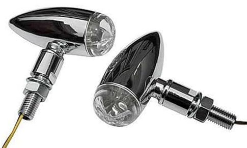 LED MICRO-BULLET Blinker, chrom, Klarglas, E-gepr.