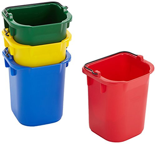Rubbermaid Commercial Products 5qt Disinfectant Pail - Red/Yellow/Blue/Green