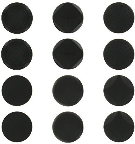 Thumb grips for Sony PS Vita 1000 & 2000 Slim soft silicone analog stick caps – 12 pack Black | ZedLabz