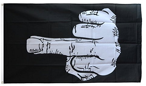 Flaggenfritze Fahne/Flagge Stinkefinger + gratis Sticker