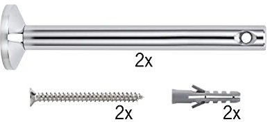 Paulmann Seilsystem Wire System L&E Umlenker/Abhängung Zum Aufschrauben 1 Paar 165mm, Chrom, 178.24