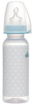 nip Standardflasche PP mit Trinksauger Anatomisch Silikon, 0-6 Monate, Größe M, 250 ml, Boy
