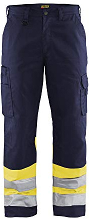 Blaklader 15641811 Hose mit hoher Sichtbarkeit, Marineblau/Gelb, grootte C44