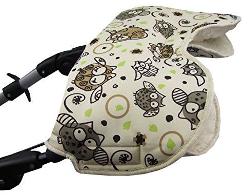 BAMBINIWELT universaler Muff Handwärmer Handschuhe für Kinderwagen Buggy Jogger mit Wolle EULEN ($5) XX