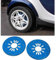 Edelstahl Bremsscheiben Attrappen Blau für Smart 450 451 453 Coupe Cabrio 98-21